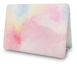KECC Macbook Case with Cut Out Logo + Keyboard Cover, Screen Protector and Sleeve Package | Painting Collection - Rainbow Mist