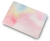 KECC Macbook Case with Cut Out Logo + Keyboard Cover, Screen Protector and Sleeve Package | Painting Collection - Rainbow Mist