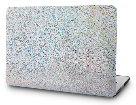 KECC Macbook Case with Cut Out Logo | Color Collection - Silver Gliter