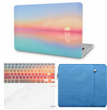 KECC Macbook Case with Cut Out Logo + Keyboard Cover, Screen Protector and Sleeve Package | Color Collection - Sunset