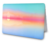 KECC Macbook Case with Cut Out Logo + Keyboard Cover + Slim Sleeve + Screen Protector + Pouch |Sunset