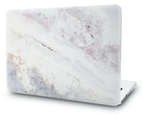 KECC Macbook Case with Cut Out Logo | Marble Collection - White Marble 2