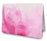 KECC Macbook Case with Cut Out Logo + Keyboard Cover Package | Color Collection - Pink - Water Paint