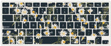 KECC Macbook Case with Cut Out Logo + Keyboard Cover and Screen Protector Package | Floral Collection -White Daisies