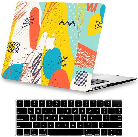 KECC Macbook Case with Cut Out Logo + Keyboard Cover Package |  graffiti