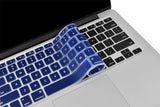 KECC Macbook Case with Cut Out Logo + Keyboard Cover Package | Matte Blue Crocodile Leather