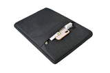 Macbook Case with Keyboard Cover, Screen Protector and Sleeve Package | Leather Collection - Black Leather - Case Kool