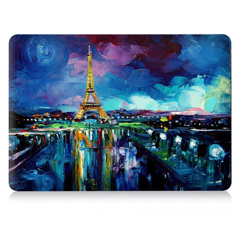 Macbook Case | Oil Painting Collection - Night View of Eiffel Tower - Case Kool