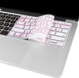 KECC Macbook Case with Cut Out Logo + Keyboard Cover Package | Color Collection - Pink Marble + Matching Keyboard Cover