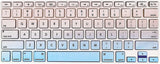 KECC Macbook Case with Cut Out Logo + Keyboard Cover Package |   Pale Pink Serenity Blue