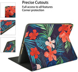 iPad Case | Flower Collection - Palm Leaves Red Flower - Case Kool