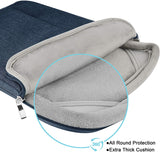 KECC Macbook Case with Cut Out Logo + Keyboard Cover, Screen Protector and Sleeve Sleeve Bag and Webcam Cover| Leather Collection-Matte Blue Crocodile Leather