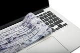 Macbook Case with Keyboard Cover, Screen Protector and Sleeve Package | Marble Collection - White Marble 3 - Case Kool