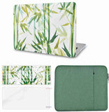 KECC Macbook Case with Cut Out Logo + Keyboard Cover, Screen Protector and Sleeve Package | Color Collection - Bamboo