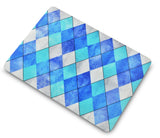 KECC Macbook Case with Cut Out Logo | Color Collection -  Blue Cyan Diamond