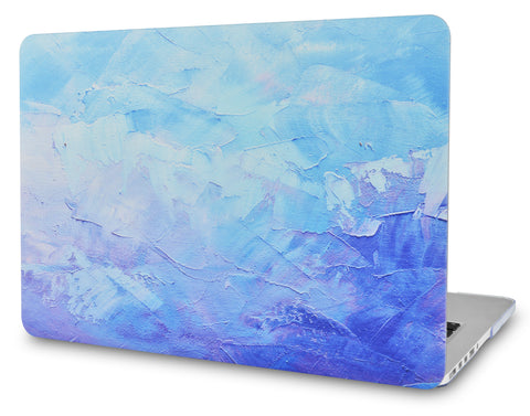 KECC Macbook Case with Cut Out Logo | Color Collection -   Blue - Water Paint 2