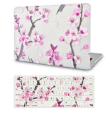 KECC Macbook Case with Cut Out Logo + Keyboard Cover Package | Flower 10