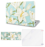 KECC Macbook Case with Cut Out Logo + Keyboard Cover and Screen Protector Package | Floral Collection -Flower 11