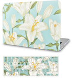 KECC Macbook Case with Cut Out Logo + Keyboard Cover Package |  Flower 11