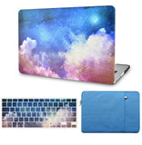KECC Macbook Case with Cut Out Logo + Keyboard Cover and Sleeve Package | Night Sky 2
