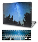 KECC Macbook Case with Cut Out Logo + Keyboard Cover Package |Night Sky 3