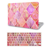 KECC Macbook Case with Cut Out Logo + Keyboard Cover Package |Pink Diamond