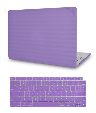 KECC Macbook Case with Cut Out Logo + Keyboard Cover | Color Collection - Purple Luggage