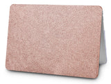 KECC Macbook Case with Cut Out Logo + Keyboard Cover Package | Rose Gold Sparkling