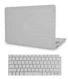 KECC Macbook Case with Cut Out Logo + Keyboard Cover | Color Collection - Silver Luggage