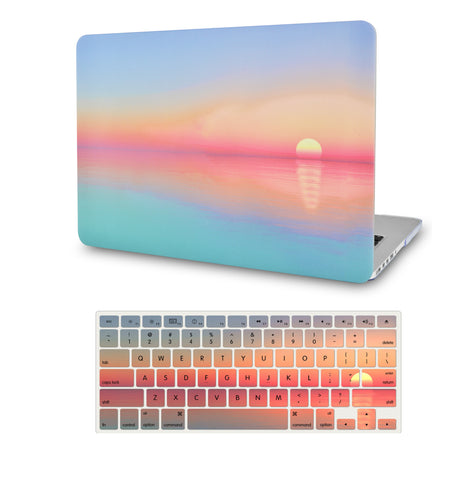 KECC Macbook Case with Cut Out Logo + Keyboard Cover Package | sunset