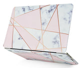 Macbook Case | Marble Collection - White Marble with Pink Grey - Case Kool