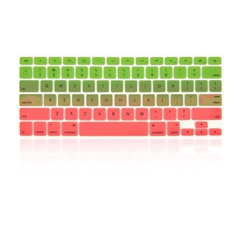 Macbook Ultra-Thin Keyboard Cover - Faded Ombre Green & Pink (US/CA keyboard) - Case Kool