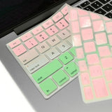 Macbook Ultra-Thin Keyboard Cover - Faded Ombre Pink & Light Green (US/CA keyboard) - Case Kool