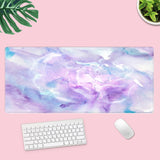 KECC Desk Pad, Office Desk Mat,PU Leather Desk Blotter, Laptop Desk Mat, Waterproof Desk Writing Pad for Office and Home Decor, Thick Gaming Mouse Pad (Blue Purple Marble)