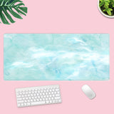 KECC Desk Pad, Office Desk Mat,PU Leather Desk Blotter, Laptop Desk Mat, Waterproof Desk Writing Pad for Office and Home Decor, Thick Gaming Mouse Pad (Mint Marble)
