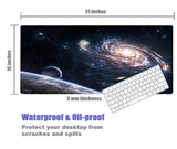 KECC Desk Pad, Office Desk Mat,PU Leather Desk Blotter, Laptop Desk Mat, Waterproof Desk Writing Pad for Office and Home Decor, Thick Gaming Mouse Pad (Milky Way)