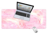 KECC Desk Pad, Office Desk Mat,PU Leather Desk Blotter, Laptop Desk Mat, Waterproof Desk Writing Pad for Office and Home Decor, Thick Gaming Mouse Pad (Pink Marble)