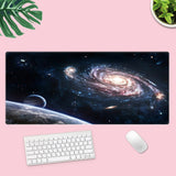 KECC Desk Pad, Office Desk Mat,PU Leather Desk Blotter, Laptop Desk Mat, Waterproof Desk Writing Pad for Office and Home Decor, Thick Gaming Mouse Pad (Milky Way)