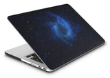 KECC Macbook Case with Cut Out Logo + Keyboard Cover Package | Galaxy Space Collection - Blue
