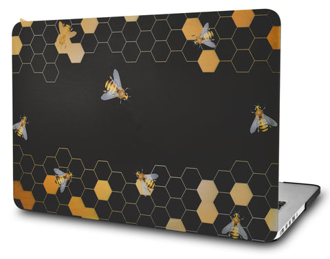 KECC Macbook Case with Cut Out Logo | Galaxy Space Collection -  Black Bees