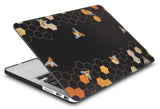 KECC Macbook Case with Cut Out Logo + Keyboard Cover Package |  Black Bees
