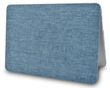 KECC Macbook Case with Cut Out Logo + Keyboard Cover Package | Color Collection - Blue Fabric