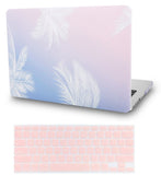 KECC Macbook Case with Cut Out Logo + Keyboard Cover Package | Color Collection - Blue Feather