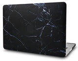 KECC Macbook Case with Cut Out Logo | Marble Collection - Black Marble
