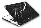KECC Macbook Case with Cut Out Logo | Marble Collection - Black Marble 2