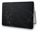 KECC Macbook Case with Cut Out Logo | Marble Collection - Black Marble