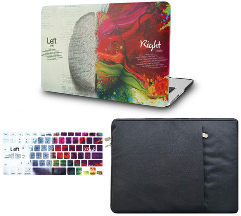 KECC Macbook Case with Cut Out Logo + Keyboard Cover and Sleeve Package | Painting Collection - Brain