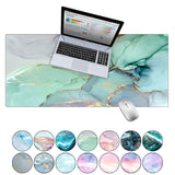 KECC Desk Pad, Office Desk Mat,PU Leather Desk Blotter, Laptop Desk Mat, Waterproof Desk Writing Pad for Office and Home Decor, Thick Gaming Mouse Pad (Teal Marble)