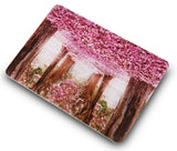 KECC Macbook Case with Cut Out Logo + Keyboard Cover Package | Floral Collection - Cherry Blossom