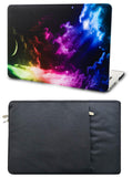 KECC Macbook Case with Cut Out Logo + Sleeve Package | Galaxy Space Collection - Colorful Space